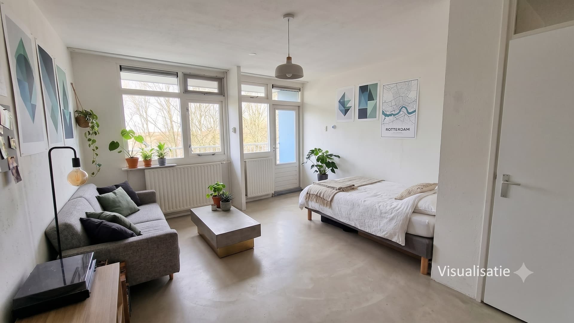 Visualisatie middel kamer Saffierstraat