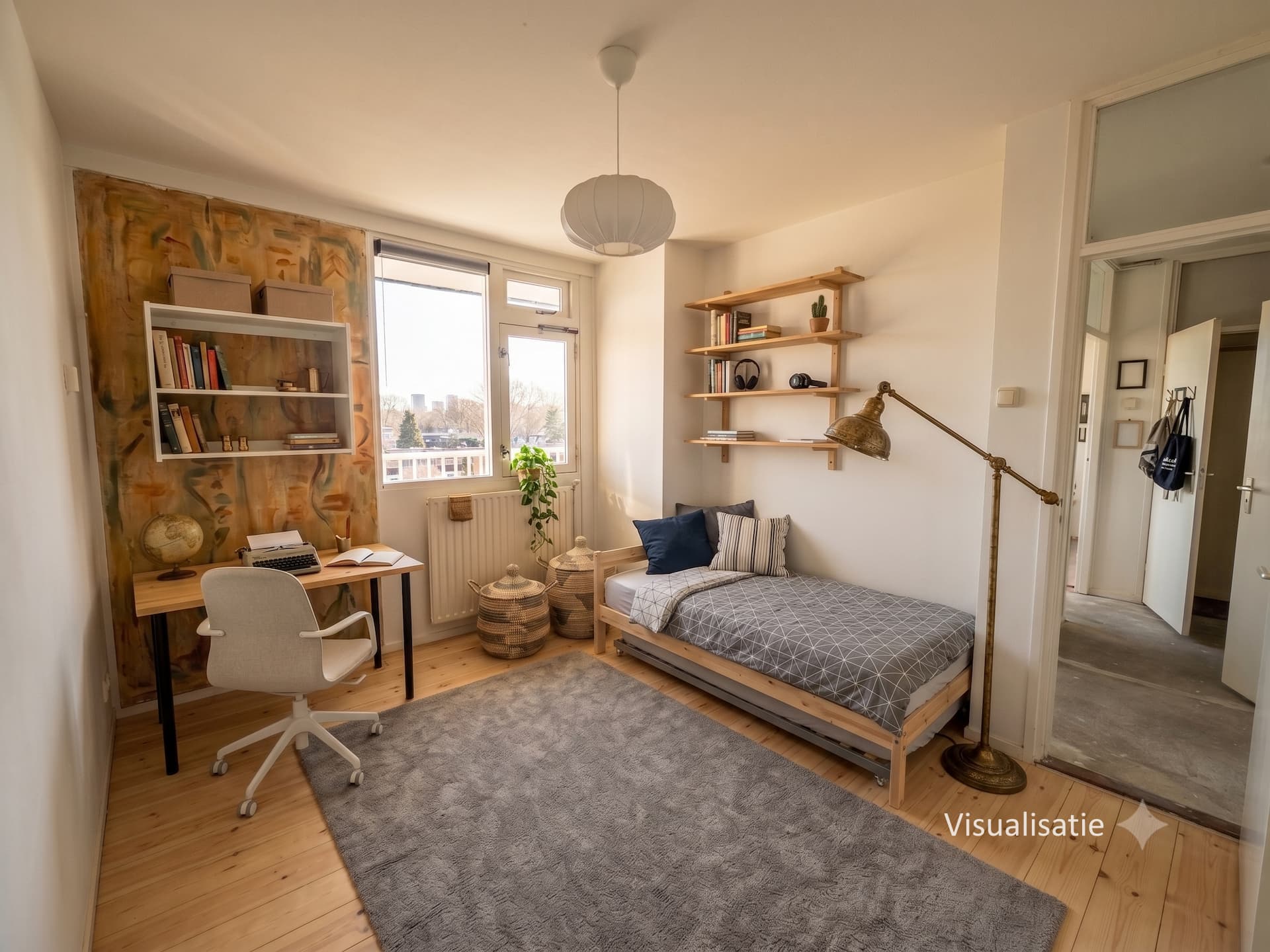 Visualisatie kleinste kamer saffierstraat